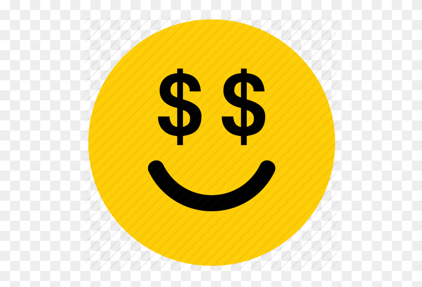 512x512 Dólar, Emoji, Emoticon, Cara, Codicia, Codicioso, Icono De Dinero - Dinero Emoji Png
