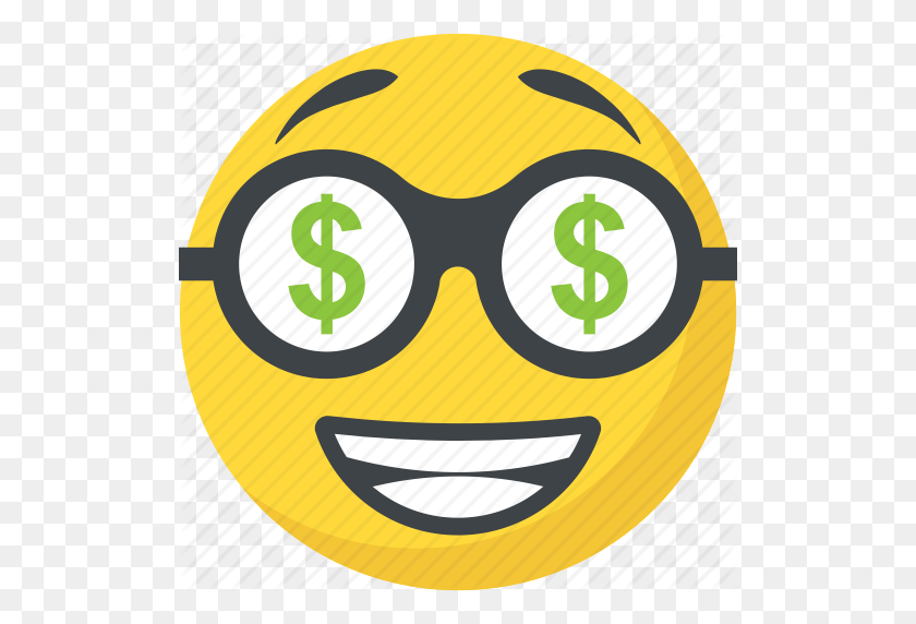 512x512 Dollar Eyes Emoji, Greedy, Happy Face, Money Face, Rich Icon - Money Face Emoji PNG