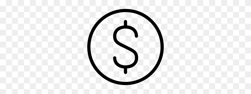 256x256 Значок Знак Доллара Линия Набор Иконок Разум - Значок Знак Доллара Png