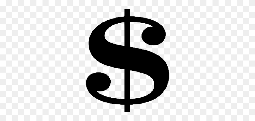 274x340 Знак Доллара Сша Символ Валюты Доллар - Знак Доллара Клипарт Черный И Белый