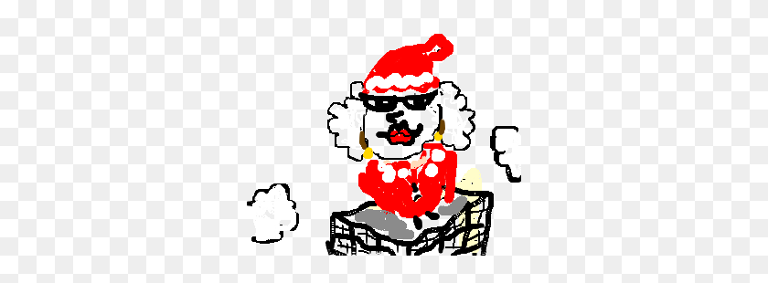 300x250 Dolly Parton Dressed As Santa Stuck In Chimney - Santa Stuck In Chimney Clipart
