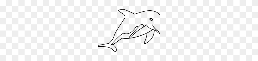 200x140 Дельфин Черно-Белый Клипарт Татуировка Дельфин - Студенческий Клипарт Черно-Белый