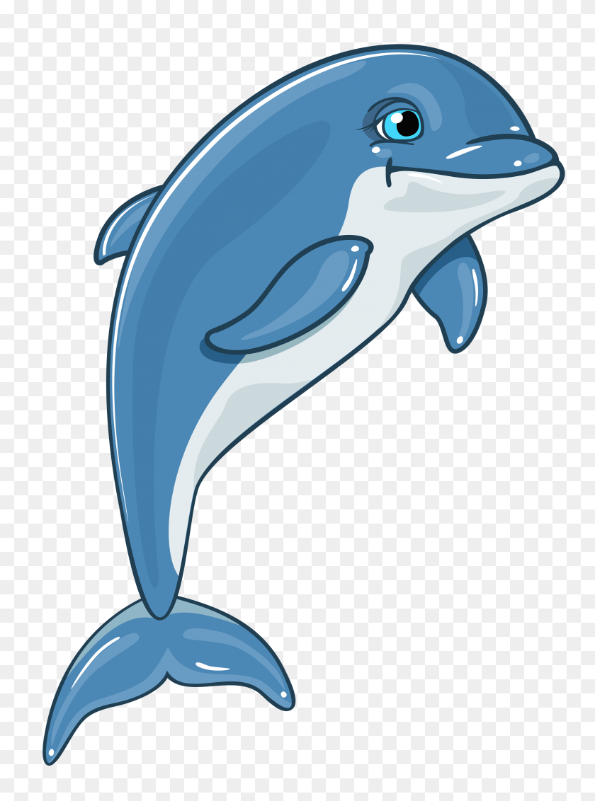 2908x4000 Dolphin Clipart Cute Dolphin Clip Art Dolphin Animals Clipart - Swimming In The Ocean Clipart