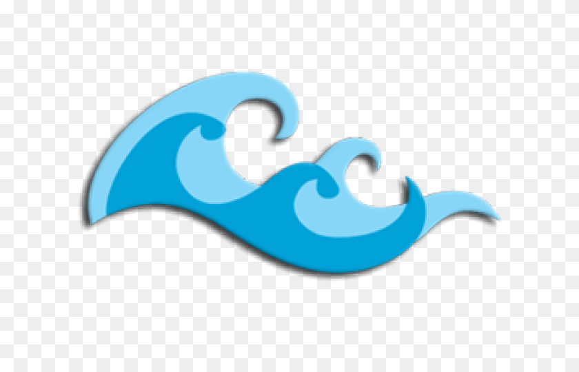 640x480 Dolphin Clipart Wave - Ocean Waves Clipart