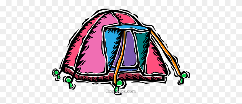 480x303 Dome Tent Royalty Free Vector Clip Art Illustration - Tent Clipart