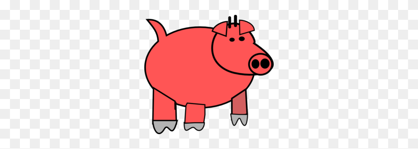 260x241 Domestic Pig Clipart - Three Little Pigs Clipart