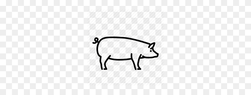 260x260 Domestic Pig Clipart - Three Little Pigs Clipart