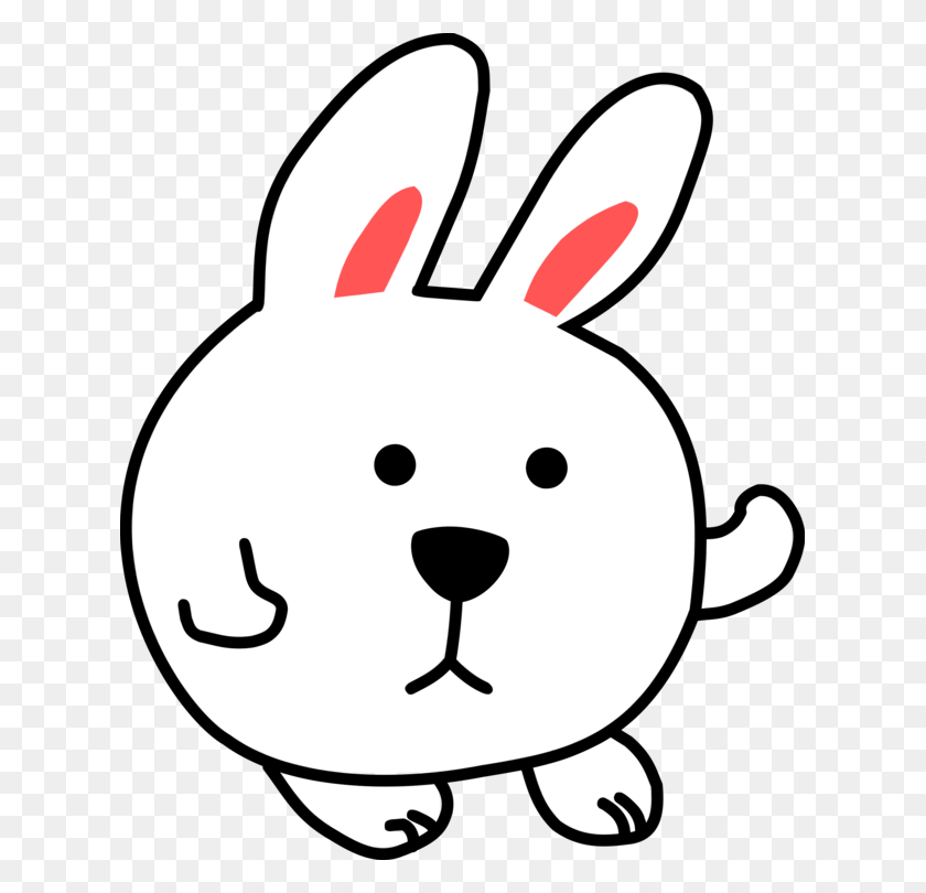 621x750 Domestic Rabbit Hare European Rabbit Line Art - Bunny Nose Clipart