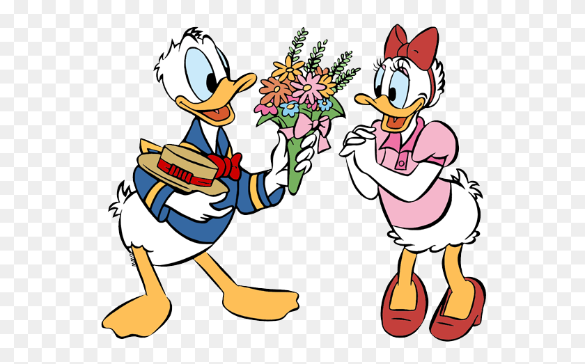 562x463 Donald Daisy Duck Imágenes Prediseñadas De Disney Imágenes Prediseñadas En Abundancia - Daisy Duck Imágenes Prediseñadas