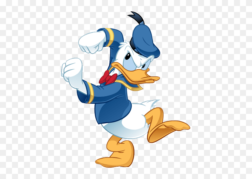 453x537 Donald Duck Angry Transparent Png - Duck PNG