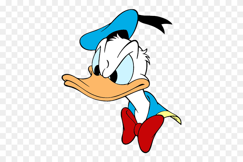 417x500 Donald Duck Clip Art - Duck Face Clipart