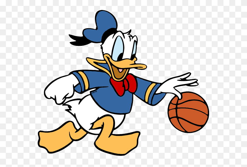 597x508 Donald Duck Clip Art Disney Clip Art Galore - Cool Basketball Clipart