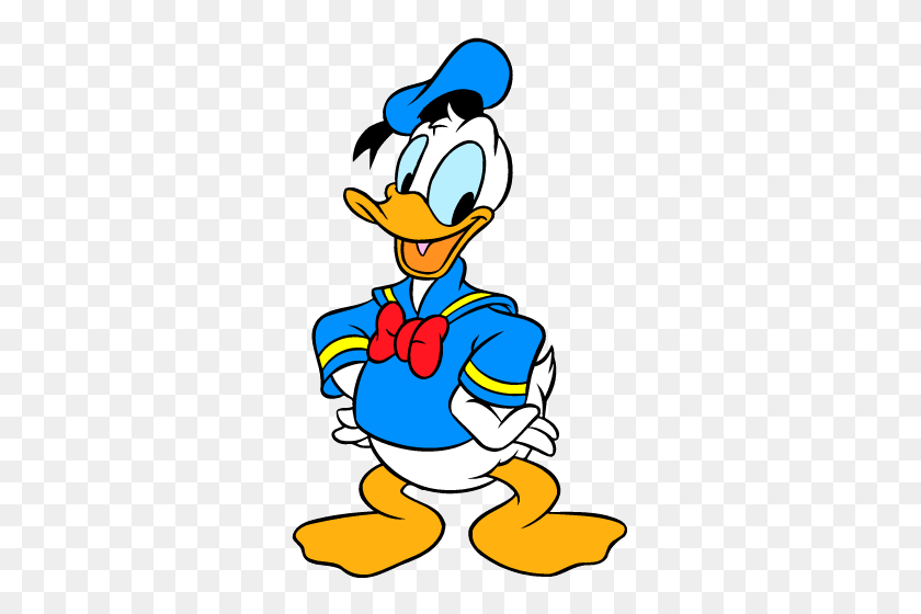 319x500 Donald Duck Clipart - Yellow Duck Clipart