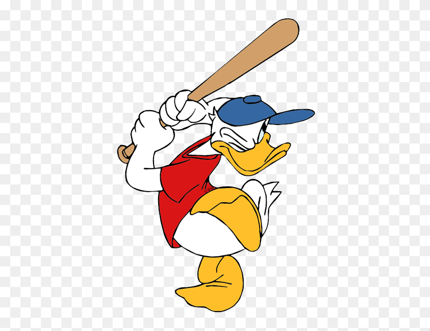 394x586 Donald Duck Clipart Baseball - Oregon Ducks Clipart