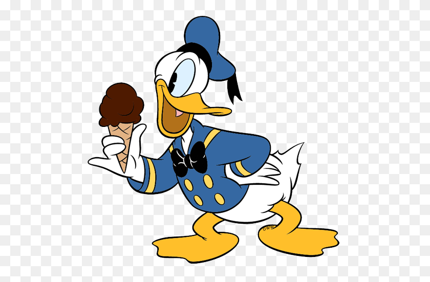 500x491 Donald Duck Clipart Dasiy - Ice Water Clipart
