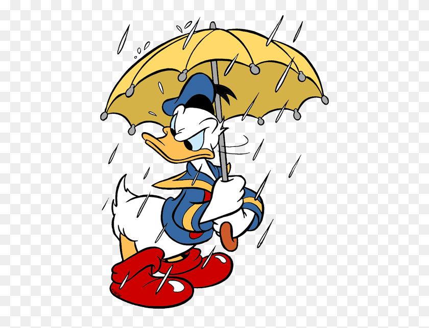 450x583 Donald Duck Donald Donald Duck, Disney Duck - Duck With Umbrella Clipart