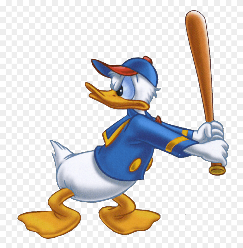 750x798 Donald Duck Playing Baseball Transparent Png - Donald Duck PNG