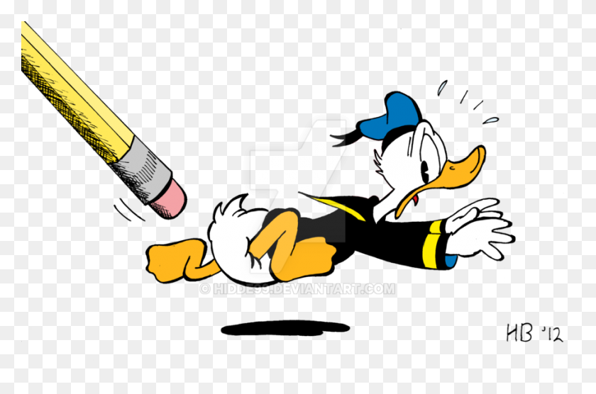 900x573 Donald Is Erased - Daffy Duck Clipart