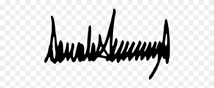 500x288 Подпись Дональда Трампа - Подпись Дональда Трампа Png