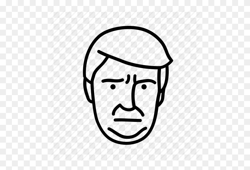 512x512 Donald Trump, Face, Man, Person, Persona, User Icon - Trump Face PNG