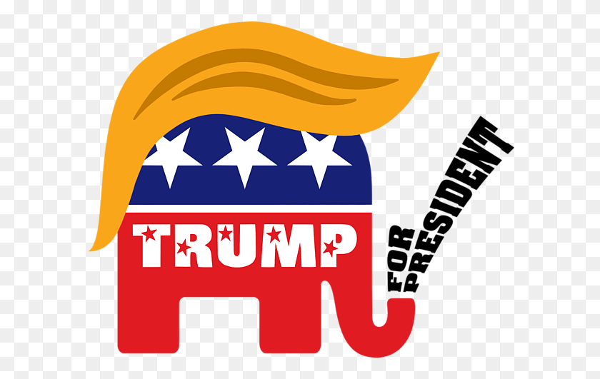 600x471 Donald Trump For President Gop Elephant Hair T Shirt For Sale - Donald Trump Hair Clipart