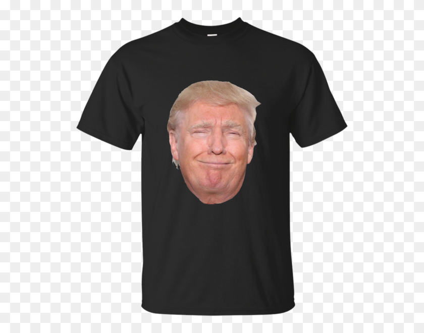 600x600 Donald Trump Head Funny Smiling Face Tshirt Mhw Love For Tee - Trump Face PNG