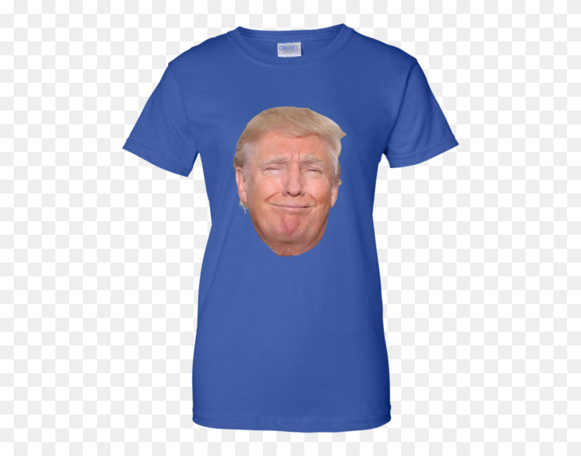 600x600 Donald Trump Head Funny Smiling Face Tshirt Mhw Love For Tee - Donald Trump Face PNG