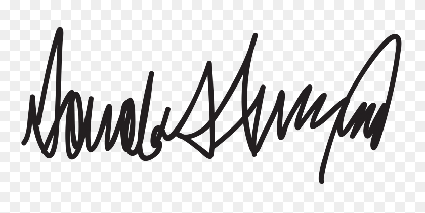 2000x926 Donald Trump Signature - Donald Trump PNG
