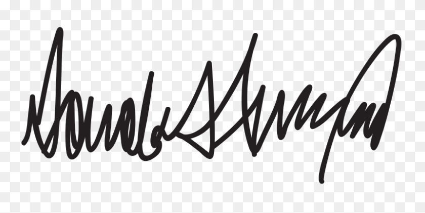 800x371 Подпись Дональда Трампа - Подпись Дональда Трампа Png