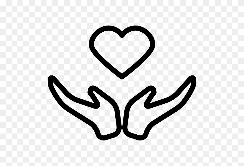 512x512 Icono De Donación - Corazón Dibujado A Mano Png