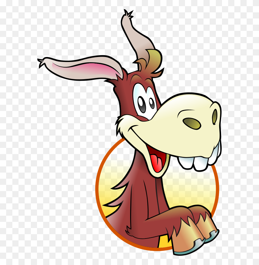 598x800 Donkey Clipart Cartoon - Donkey Head Clipart