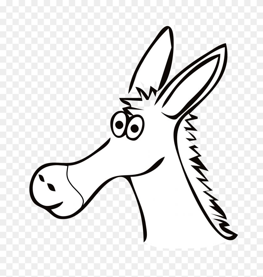 1979x2093 Donkey Clipart Outline - Burro Clipart