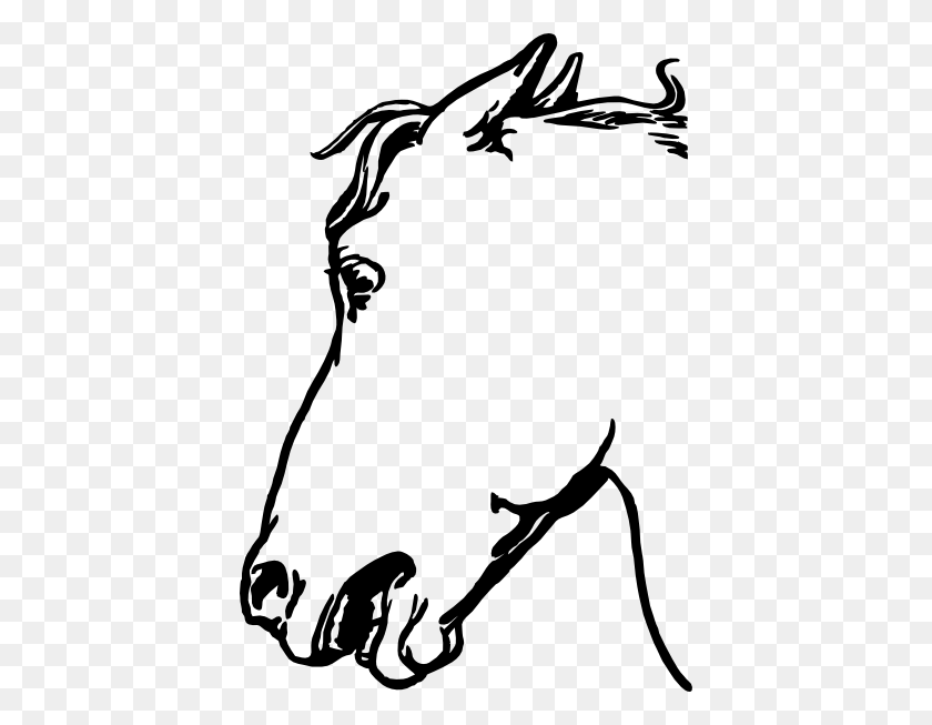 408x593 Donkey Head Clip Art - Donkey Face Clipart
