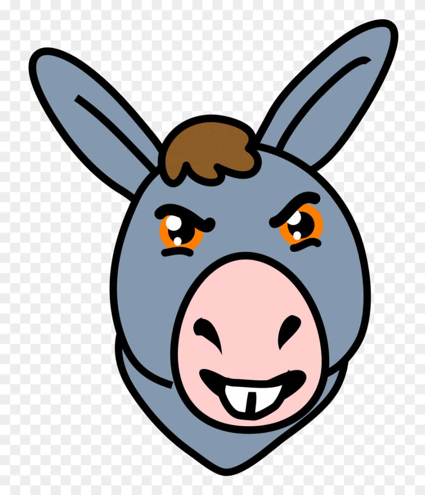 868x1023 Donkey Icon - Donkey Face Clipart