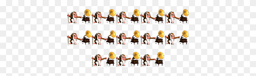 400x189 Donkey Kong Country Sprite Sheets - Funky Kong PNG