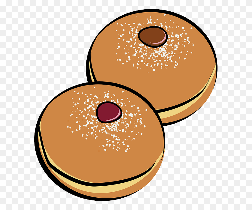 611x640 Donut Clipart Chocolate Nuez - Delicioso Clipart