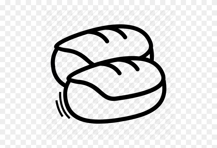 Donut, Donut, Nigiri, Sushi Icon - Donut clipart Blanco y negro