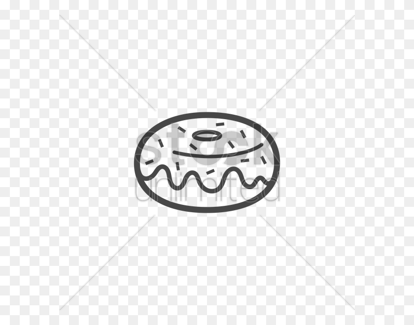 600x600 Значок Пончик Векторное Изображение - Пончик Клипарт Черный И Белый