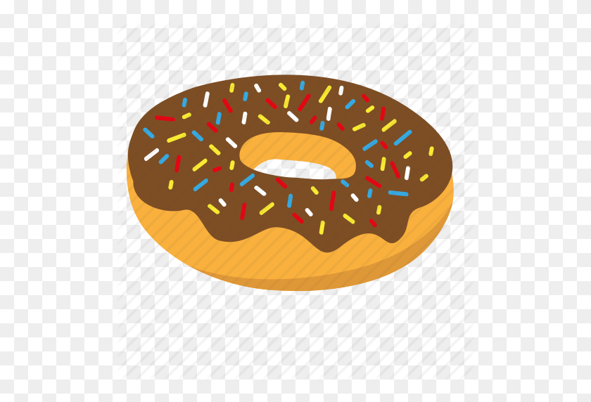 512x512 Donut, Espolvorear Icono - Espolvorear Donut Clipart