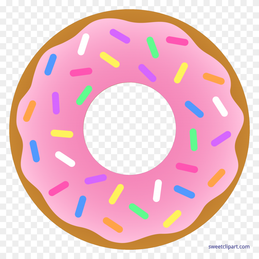 4187x4187 Donut Fresa Sprinkles Clipart - Sprinkle Donut Clipart