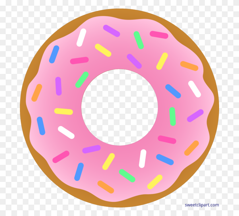 700x700 Donut Fresa Sprinkles Clipart - Fresa Clipart