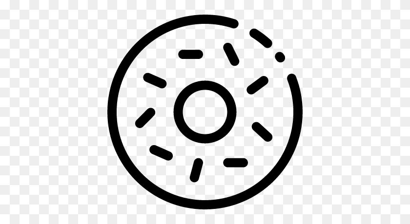 400x400 Donut With Shaved Chocolate Free Vectors, Logos, Icons - Donut Clip Art Black And White