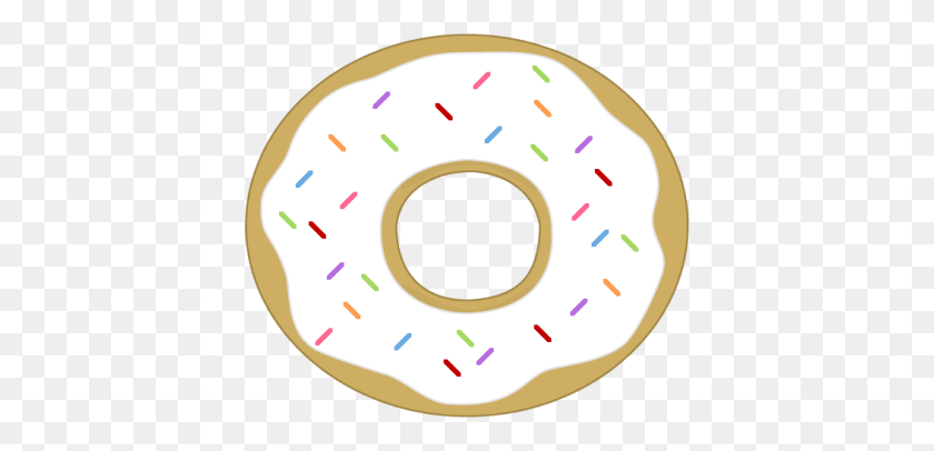 400x346 Donut Con Sprinkles Play Food Crochet Fieltro Papel De Espuma Más - Sprinkle Donut Clipart
