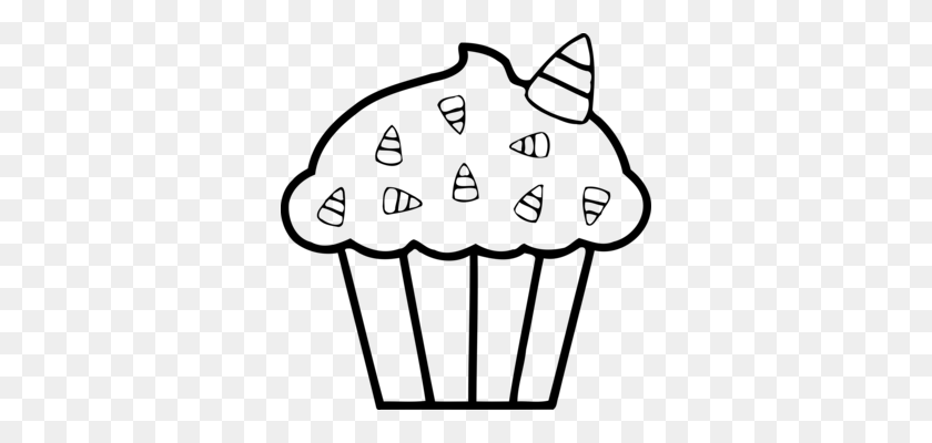 334x340 Donuts Frosting Icing Cupcake Sprinkles Chocolate Free - Hershey Kiss Clipart Black And White