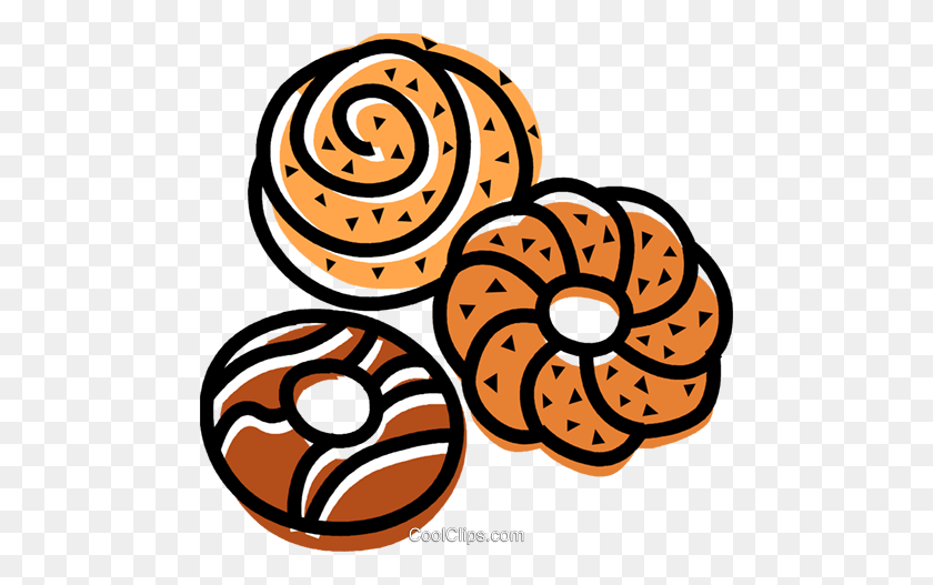 480x467 Donuts Royalty Free Vector Clip Art Illustration - Donut Clipart PNG