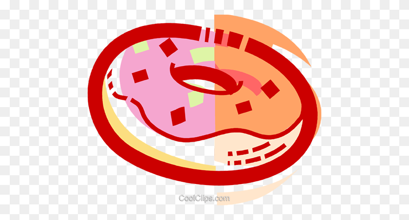 480x392 Donuts Royalty Free Vector Clip Art Illustration - Donut Clipart PNG