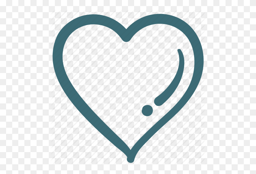 512x512 Doodle, Favorite, Heart, Like, Love Icon - Doodle Heart PNG