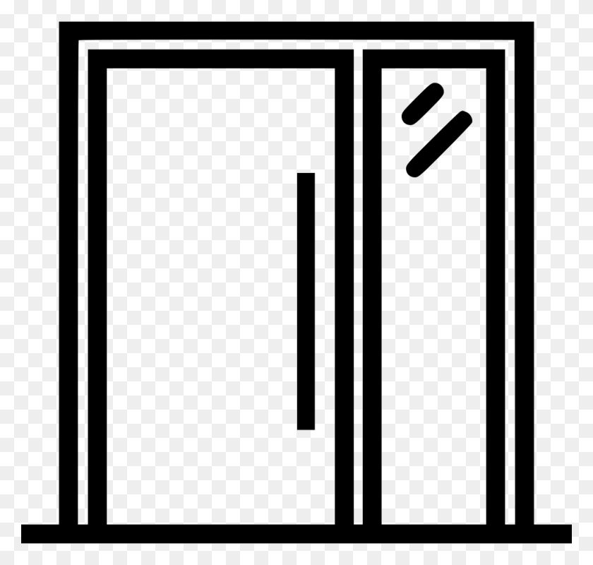980x930 Дверь Вход Современное Стекло Значок Png Скачать Бесплатно - Стеклянная Дверь В Png