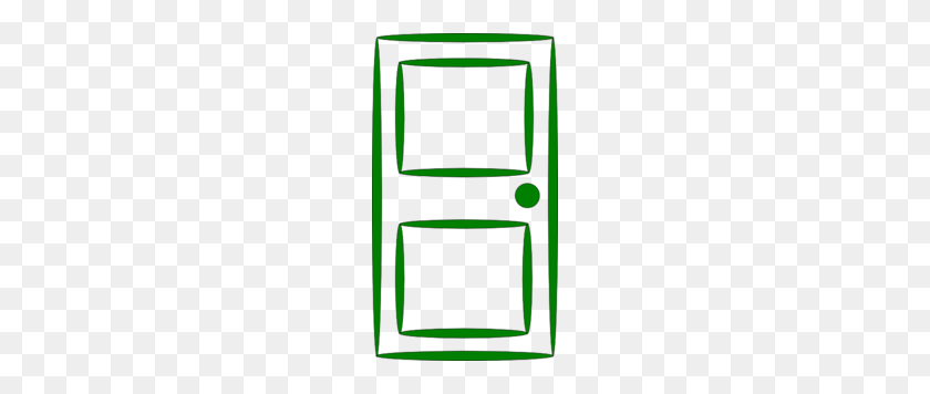168x296 Door Green Clip Art - Door Clipart