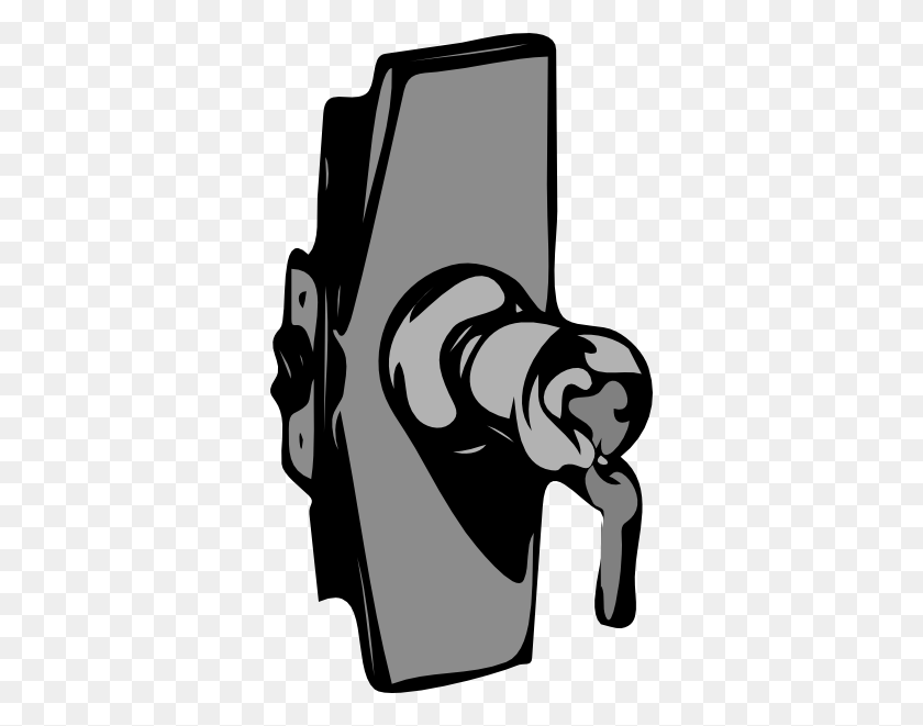 348x601 Door Handle Lock Key Clip Art - Door Clipart PNG
